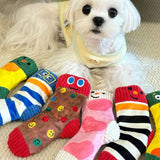 Maxbell Dog Puppy Plush Toy Birthday Gift Interactive Bite Lightweight Stuffed Socks Pink