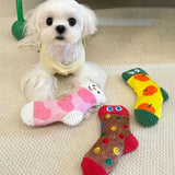 Maxbell Dog Puppy Plush Toy Birthday Gift Interactive Bite Lightweight Stuffed Socks Pink