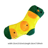 Maxbell Dog Puppy Plush Toy Birthday Gift Interactive Bite Lightweight Stuffed Socks Orange