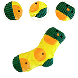 Maxbell Dog Puppy Plush Toy Birthday Gift Interactive Bite Lightweight Stuffed Socks Orange