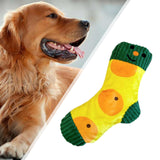 Maxbell Dog Puppy Plush Toy Birthday Gift Interactive Bite Lightweight Stuffed Socks Orange