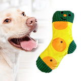 Maxbell Dog Puppy Plush Toy Birthday Gift Interactive Bite Lightweight Stuffed Socks Orange