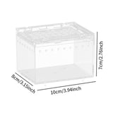 Maxbell Reptile Breeding Box Acrylic Animal Habitat Cage for Turtle Geckos Container 7cmx8cmx10cm