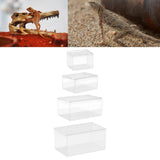 Maxbell Reptile Breeding Box Acrylic Animal Habitat Cage for Turtle Geckos Container 7cmx8cmx10cm