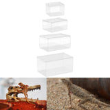 Maxbell Reptile Breeding Box Acrylic Animal Habitat Cage for Turtle Geckos Container 7cmx8cmx10cm
