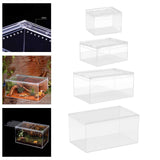 Maxbell Reptile Breeding Box Acrylic Animal Habitat Cage for Turtle Geckos Container 7cmx8cmx10cm