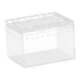 Maxbell Reptile Breeding Box Acrylic Animal Habitat Cage for Turtle Geckos Container 7cmx8cmx10cm