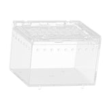 Maxbell Reptile Breeding Box Acrylic Animal Habitat Cage for Turtle Geckos Container 7cmx8cmx10cm