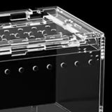 Maxbell Reptile Breeding Box Acrylic Animal Habitat Cage for Turtle Geckos Container 7cmx8cmx10cm