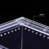 Maxbell Reptile Breeding Box Acrylic Animal Habitat Cage for Turtle Geckos Container 7cmx8cmx10cm