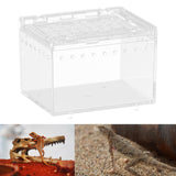 Maxbell Reptile Breeding Box Acrylic Animal Habitat Cage for Turtle Geckos Container 7cmx8cmx10cm