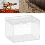 Maxbell Reptile Breeding Box Acrylic Animal Habitat Cage for Turtle Geckos Container 7cmx8cmx10cm