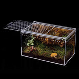 Maxbell Reptile Breeding Box Acrylic Animal Habitat Cage for Turtle Geckos Container 20cmx15cmx10cm
