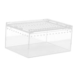 Maxbell Reptile Breeding Box Acrylic Animal Habitat Cage for Turtle Geckos Container 20cmx15cmx10cm