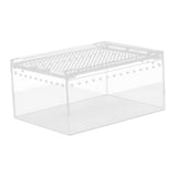 Maxbell Reptile Breeding Box Acrylic Animal Habitat Cage for Turtle Geckos Container 20cmx15cmx10cm