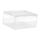 Maxbell Reptile Breeding Box Acrylic Animal Habitat Cage for Turtle Geckos Container 20cmx15cmx10cm