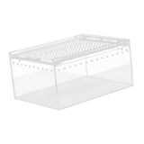Maxbell Reptile Breeding Box Acrylic Animal Habitat Cage for Turtle Geckos Container 20cmx15cmx10cm