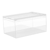Maxbell Reptile Breeding Box Acrylic Animal Habitat Cage for Turtle Geckos Container 30cmx20cmx15cm