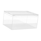 Maxbell Reptile Breeding Box Acrylic Animal Habitat Cage for Turtle Geckos Container 30cmx20cmx15cm
