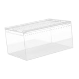 Maxbell Reptile Breeding Box Acrylic Animal Habitat Cage for Turtle Geckos Container 30cmx20cmx15cm