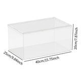 Maxbell Reptile Breeding Box Acrylic Animal Habitat Cage for Turtle Geckos Container 40cmx25cmx20cm