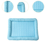 Maxbell Pet Cooling Mat Washable Portable Lightweight Icy Silk Pet Sleeping Pad Blue