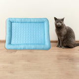 Maxbell Pet Cooling Mat Washable Portable Lightweight Icy Silk Pet Sleeping Pad Blue