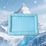 Maxbell Pet Cooling Mat Washable Portable Lightweight Icy Silk Pet Sleeping Pad Blue