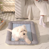 Maxbell Pet Cooling Mat Washable Portable Lightweight Icy Silk Pet Sleeping Pad Light Blue