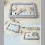 Maxbell Pet Cooling Mat Washable Portable Lightweight Icy Silk Pet Sleeping Pad Light Blue