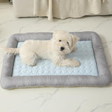 Maxbell Pet Cooling Mat Washable Portable Lightweight Icy Silk Pet Sleeping Pad Light Blue