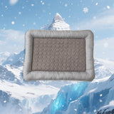 Maxbell Pet Cooling Mat Washable Portable Lightweight Icy Silk Pet Sleeping Pad coffee color