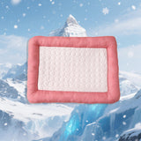Maxbell Pet Cooling Mat Washable Portable Lightweight Icy Silk Pet Sleeping Pad Pink