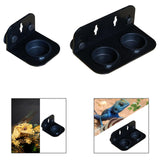 Maxbell Hanging Reptile Feeding Tray with Suction Cup Food Bowl for Lizard Chameleon Single Slot