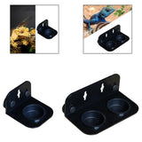 Maxbell Hanging Reptile Feeding Tray with Suction Cup Food Bowl for Lizard Chameleon Single Slot