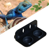 Maxbell Hanging Reptile Feeding Tray with Suction Cup Food Bowl for Lizard Chameleon Dual Slots