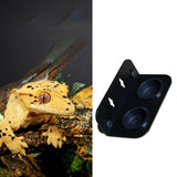 Maxbell Hanging Reptile Feeding Tray with Suction Cup Food Bowl for Lizard Chameleon Dual Slots