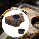 Maxbell Hanging Magnetic Reptile Feeding Tray Food Water Dish for Small Reptiles Pet Single Slot