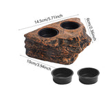 Maxbell Hanging Magnetic Reptile Feeding Tray Food Water Dish for Small Reptiles Pet Dual Slots