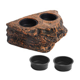 Maxbell Hanging Magnetic Reptile Feeding Tray Food Water Dish for Small Reptiles Pet Dual Slots