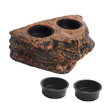 Maxbell Hanging Magnetic Reptile Feeding Tray Food Water Dish for Small Reptiles Pet Dual Slots