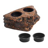 Maxbell Hanging Magnetic Reptile Feeding Tray Food Water Dish for Small Reptiles Pet Dual Slots