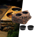 Maxbell Hanging Magnetic Reptile Feeding Tray Food Water Dish for Small Reptiles Pet Dual Slots