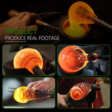 Maxbell Hanging Bird Feeder Wear Resistant Blown Glass Bird Feeder for Outdoor Porch A