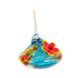 Maxbell Hanging Bird Feeder Wear Resistant Blown Glass Bird Feeder for Outdoor Porch A