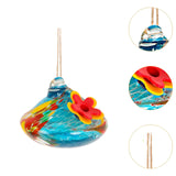 Maxbell Hanging Bird Feeder Wear Resistant Blown Glass Bird Feeder for Outdoor Porch A