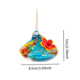 Maxbell Hanging Bird Feeder Wear Resistant Blown Glass Bird Feeder for Outdoor Porch A