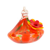 Maxbell Hanging Bird Feeder Wear Resistant Blown Glass Bird Feeder for Outdoor Porch B