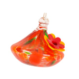 Maxbell Hanging Bird Feeder Wear Resistant Blown Glass Bird Feeder for Outdoor Porch B