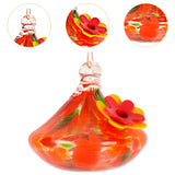 Maxbell Hanging Bird Feeder Wear Resistant Blown Glass Bird Feeder for Outdoor Porch B